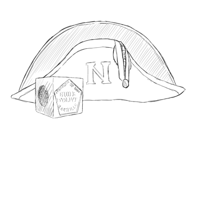 Cube de savon et Chapeau de Napoléon, illustration de l'histoire du Savon de Marseille